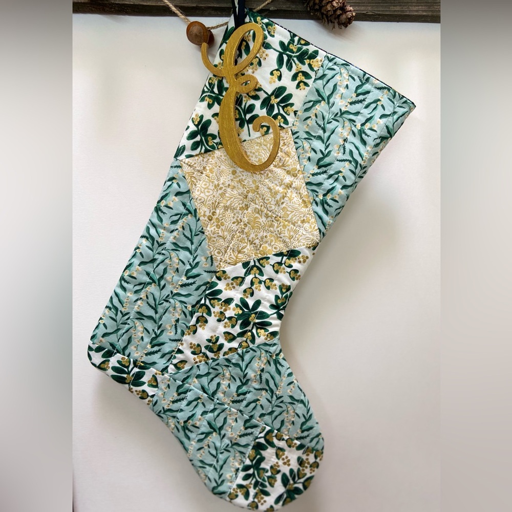 E- Handmade Rifle Paper Co. Quilted Stocking - Picture 3 of 5